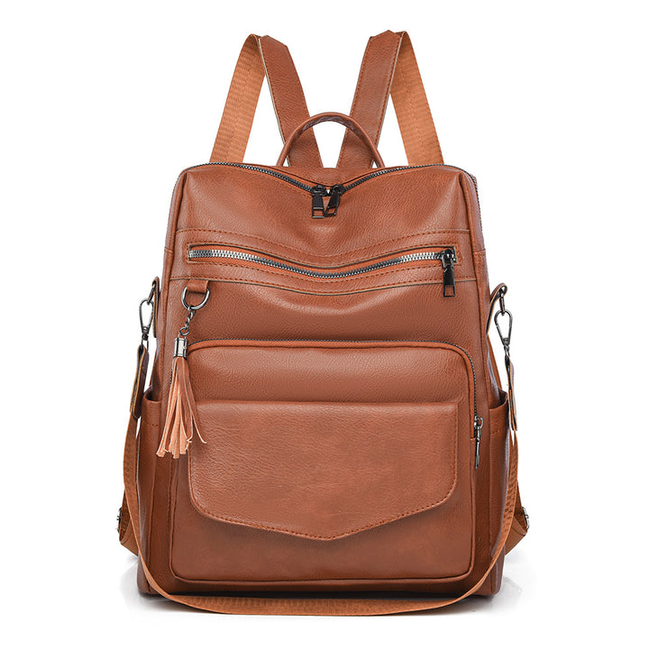 Vintage-Inspired Leather Backpack Kalsten