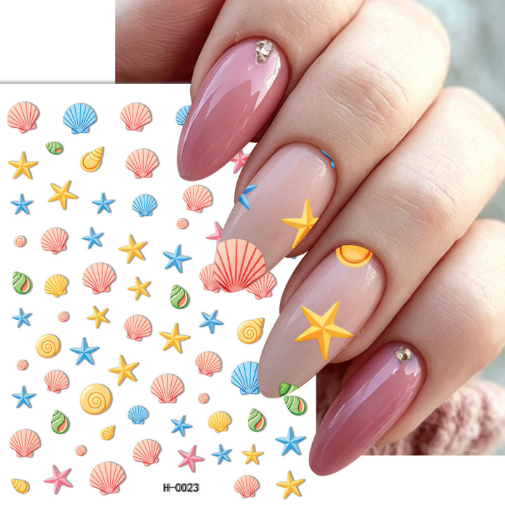 Ocean-Themed Nail Art Stickers