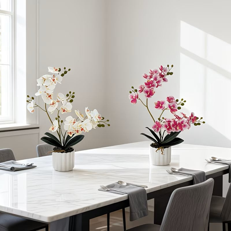 Artificial Orchid Flower Display for Home Decor and Indoor Display