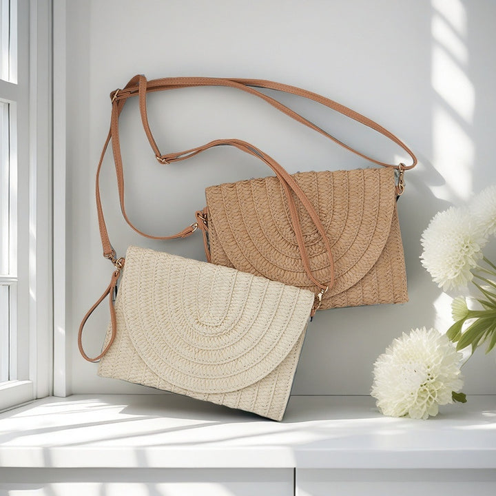 Woven Natural Material Crossbody Bag Kalsten