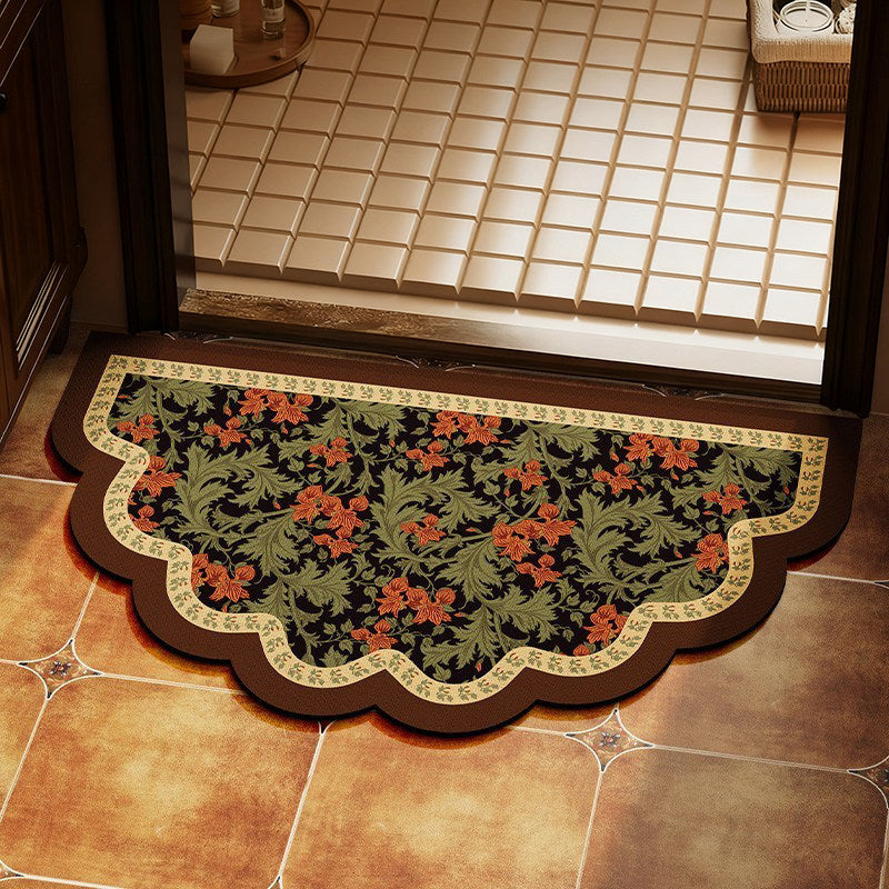 Elegant Floral Design Area Mat