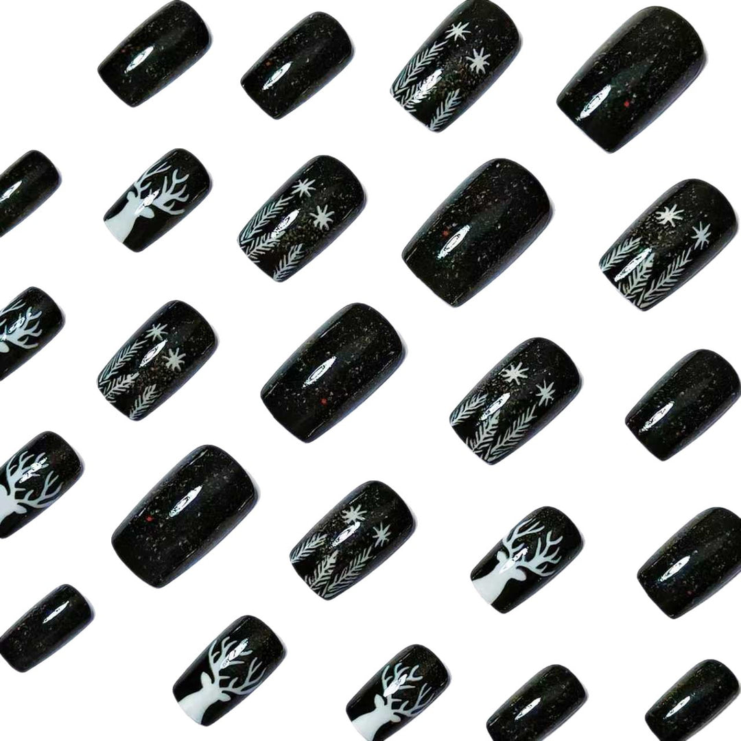 Artificial nails with festive winter motif Kalsten