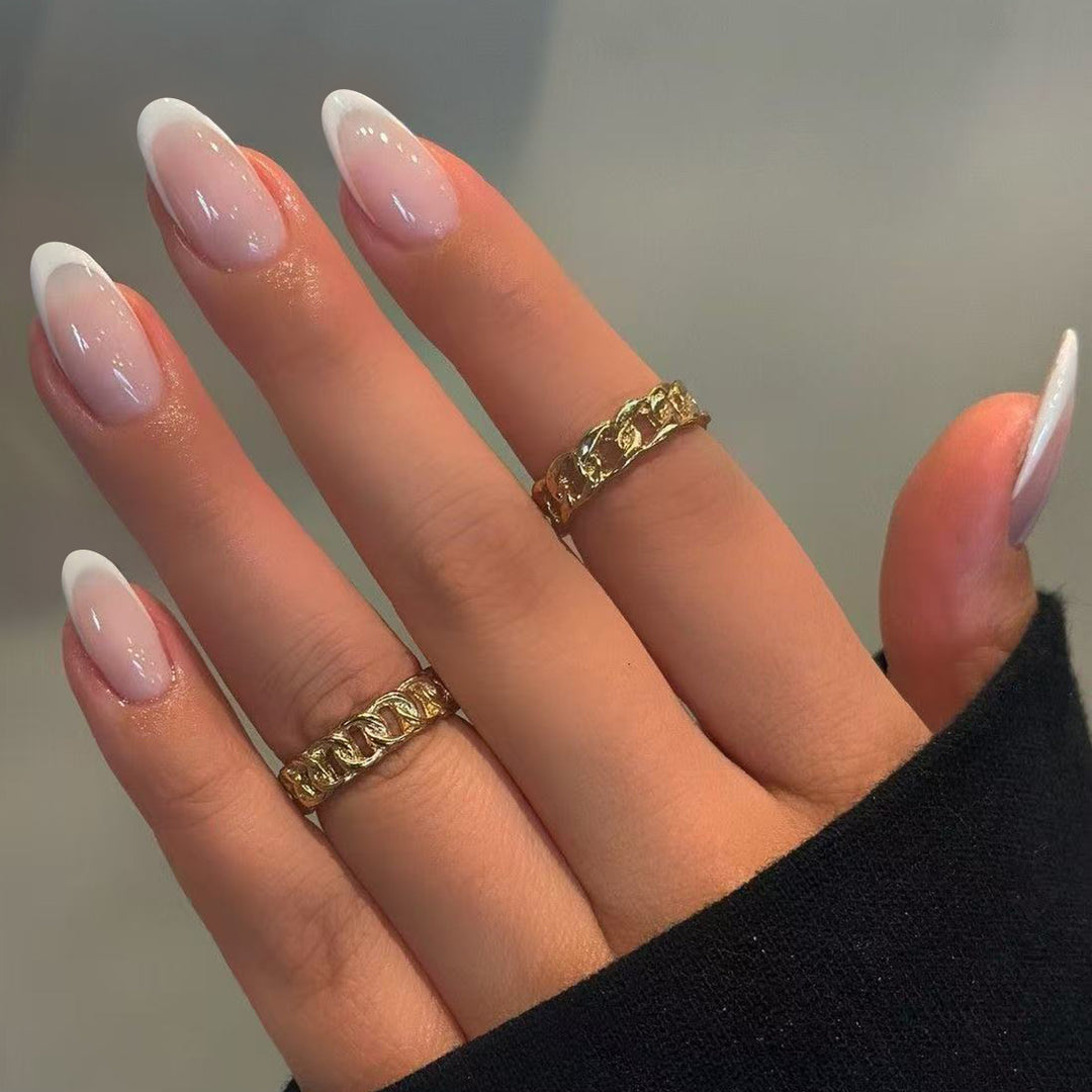 Elegant French Tip Press-On Nails Kalsten 1789085234