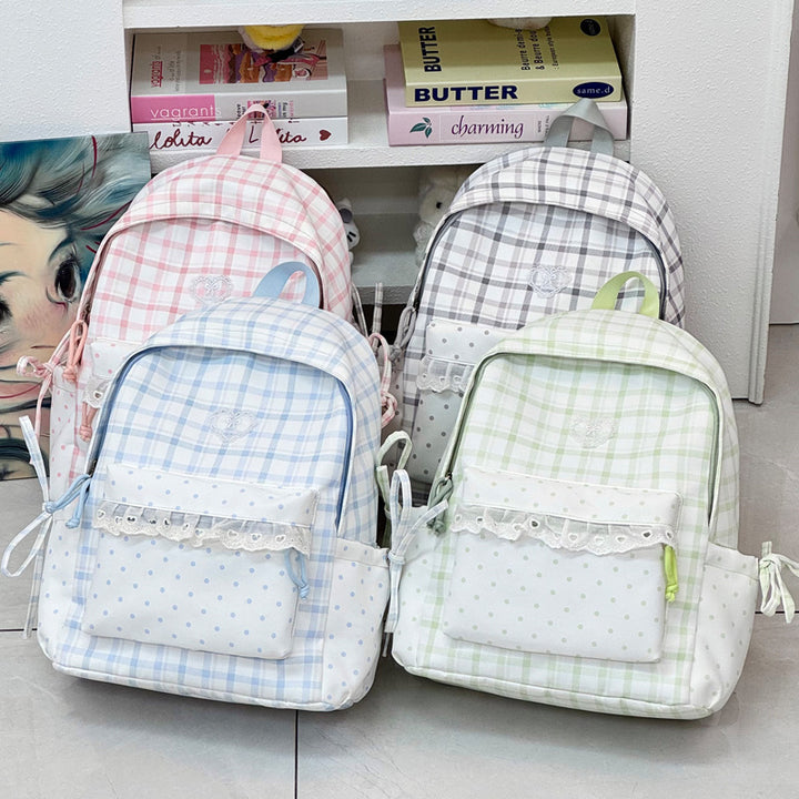 Decorative Plaid Backpack Kalsten