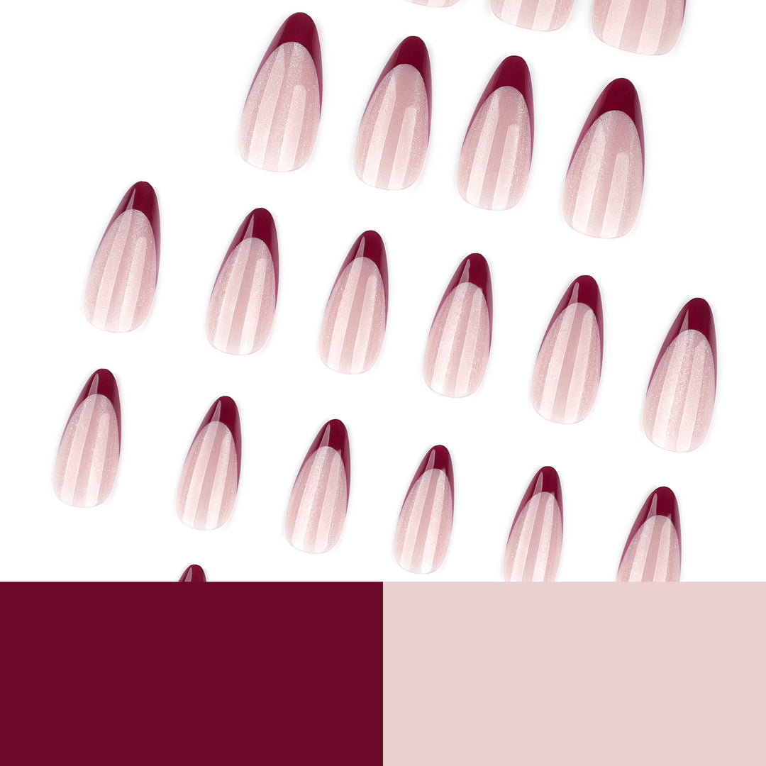 Artificial stiletto nails with sparkling tips Kalsten