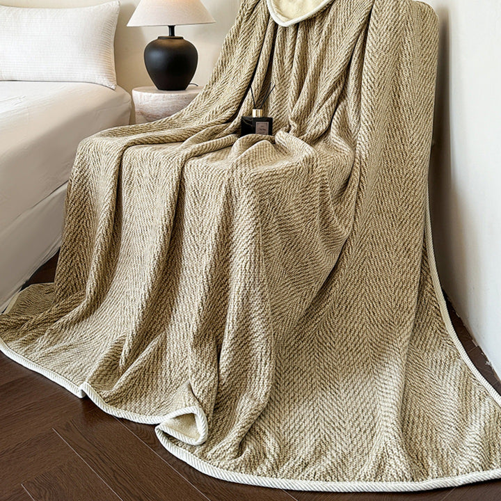 Textured Knit Fleece Blanket Kalsten