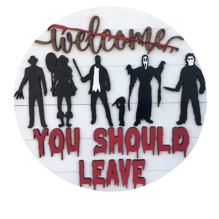 Halloween-Themed Wood Wall Decor