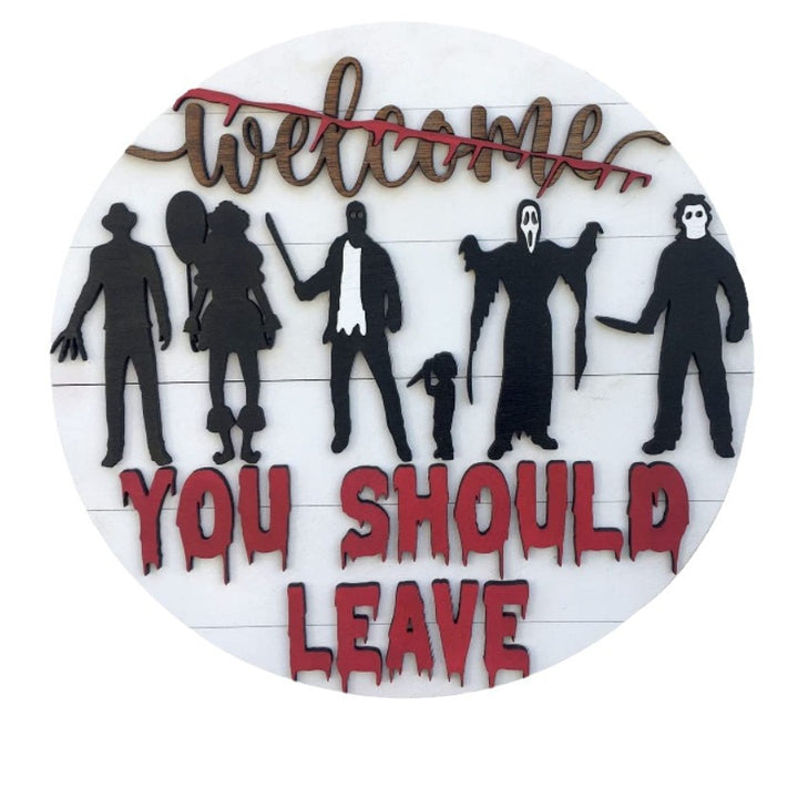 Halloween-Themed Wood Wall Decor