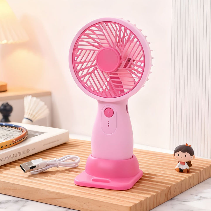 Women's portable USB hand fan with swivel head and variable speed control Kalsten