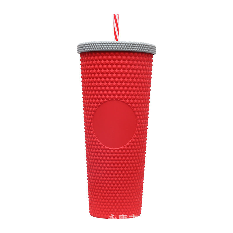 Ladies High-Quality Glitter Drinking Cup with Leak-Proof Lid and Integrated Straw Kalsten