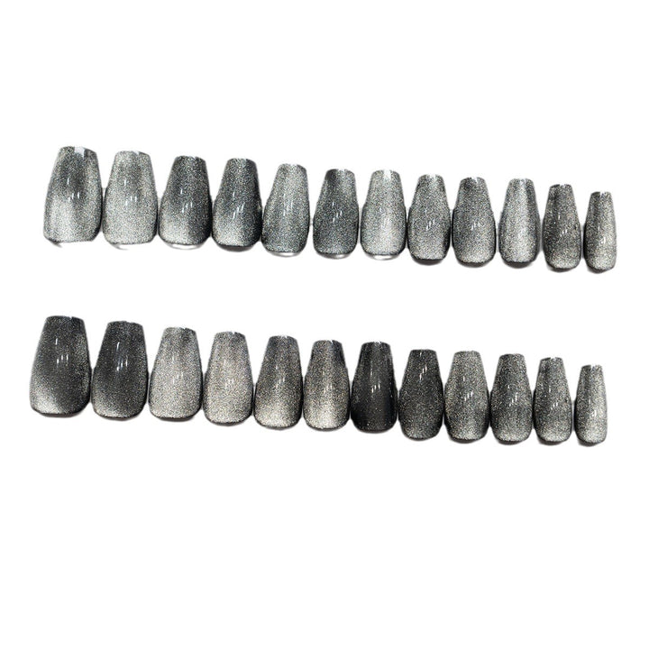 Press-On Nail Set with Metallic Finish