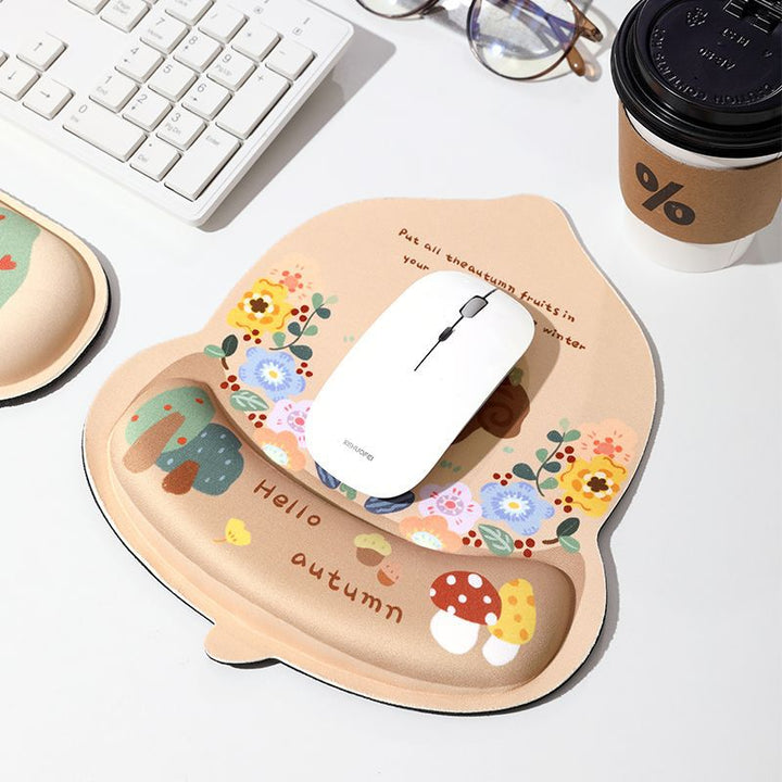 Floral-Themed Ergonomic Mouse Wrist Rest