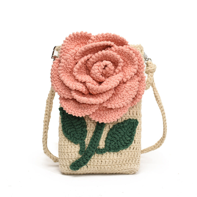 Crocheted Sunflower Shoulder Bag