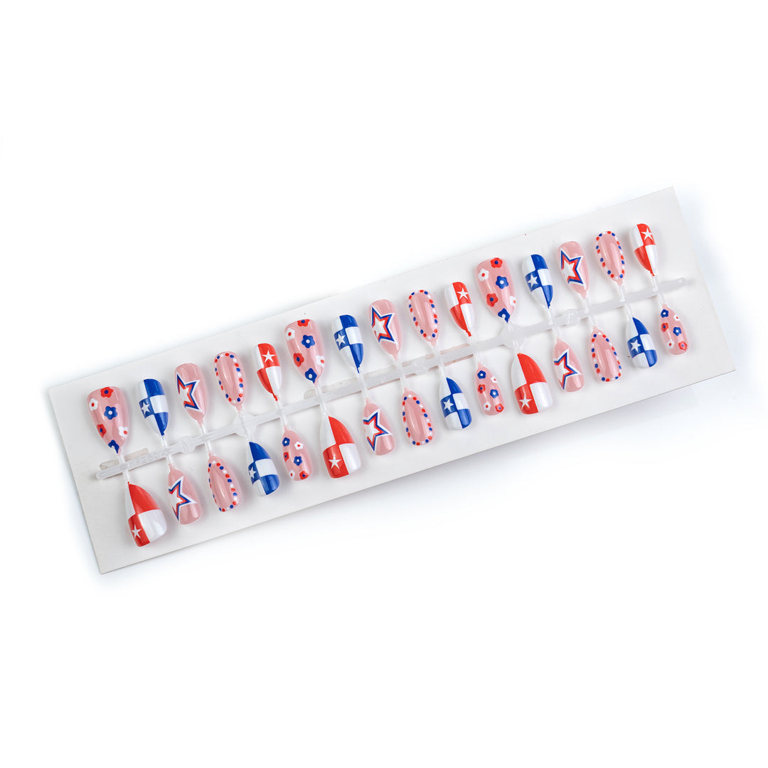 Patriotic Themed Press-On Nail Art