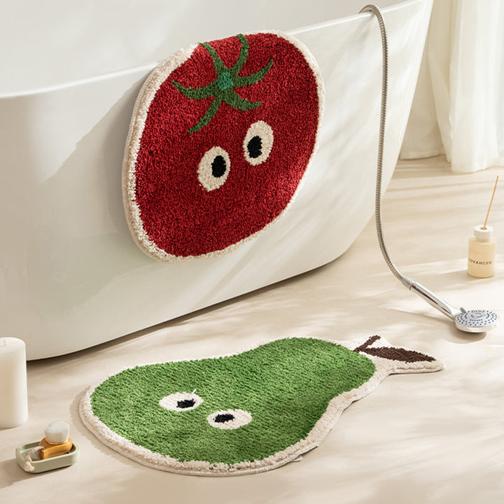 playful pear-shaped rug runner