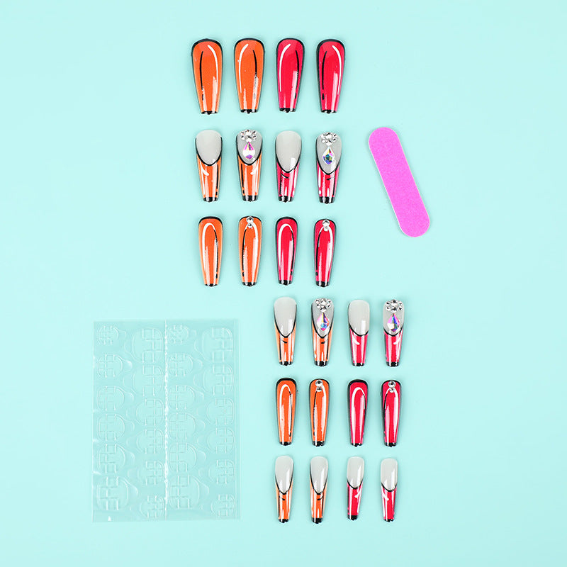 Creative artificial nails with modern color play Kalsten