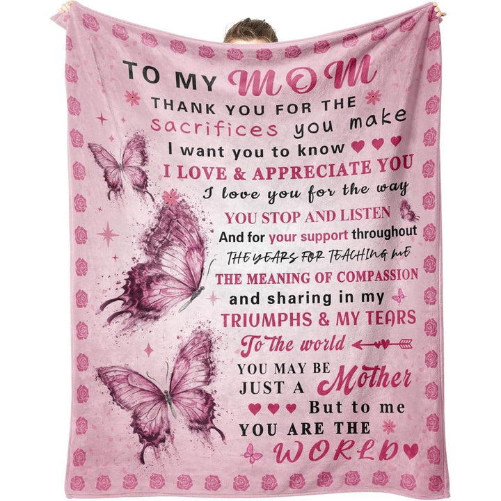 Sentimental Mother'S Day Message Fleece Throw Blanket