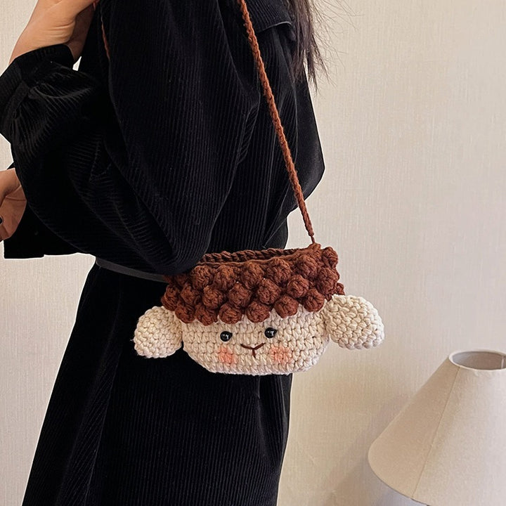 Cute Animal-Themed Crochet Crossbody Bag