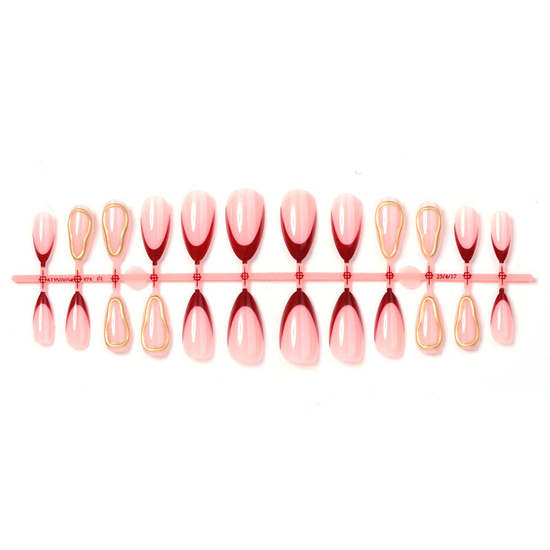 Acrylic nail set with stylish designs Kalsten