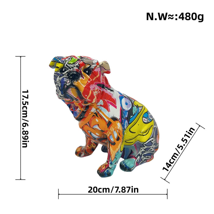 Colorful decorative figure of a dog in modern design Kalsten