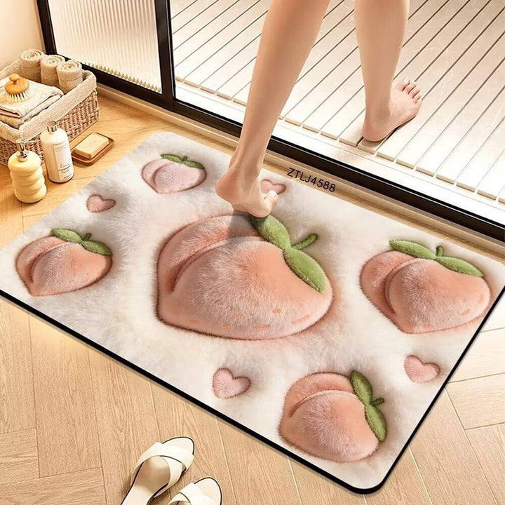 Plush Avocado-Themed Bath Mat Kalsten