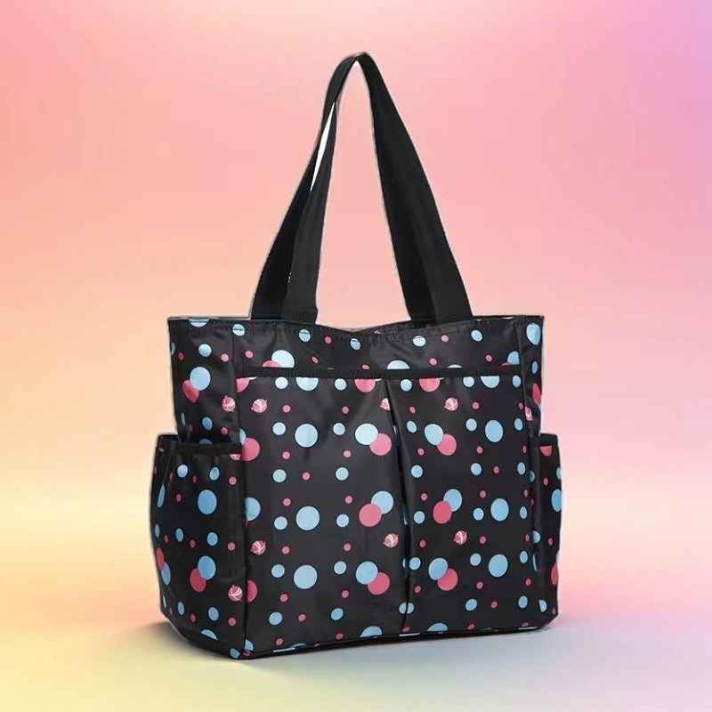 Stylish Striped Multi-Pocket Tote Bag Kalsten