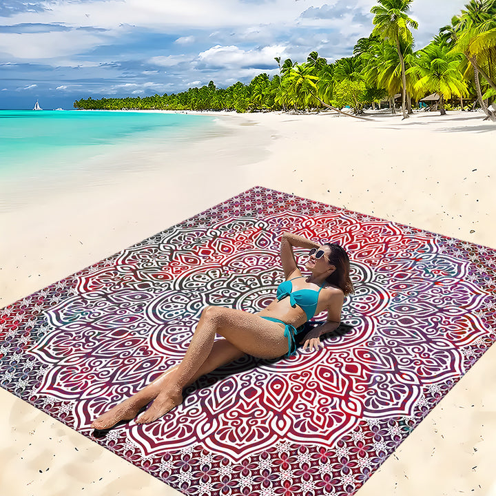 Mandala Design Beach Mat Kalsten