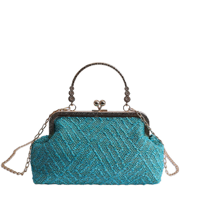 Vintage-Inspired Textured Crossbody Bag Kalsten
