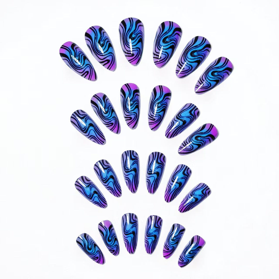 Artistic Marble Swirl Nail Art Kalsten