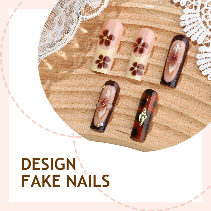 Artificial Nail Art with floral and glamorous design Kalsten