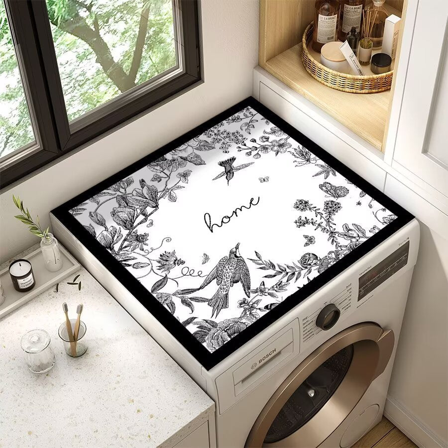 Decorative Floral Laundry Room Counter Mat Kalsten