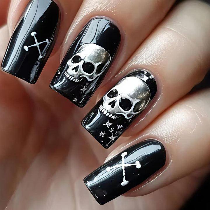 Creative Art Nails in Skull Design Kalsten