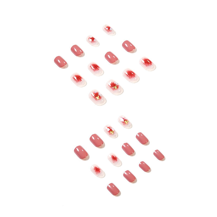 Exquisite Nail Art with Glitter and Flower Patterns Kalsten