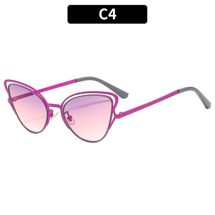 Women's Cat-Eye Sunglasses with Luxurious Metal Frame and High-Quality Gradient Lenses Kalsten