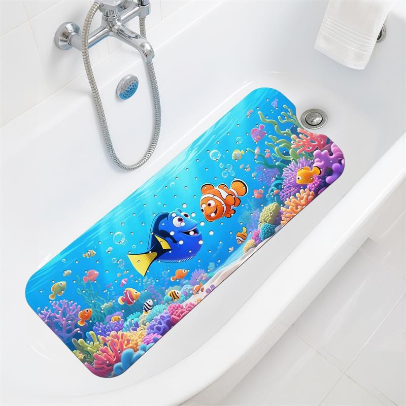 Nautical Themed Non-Slip Bath Mat Kalsten