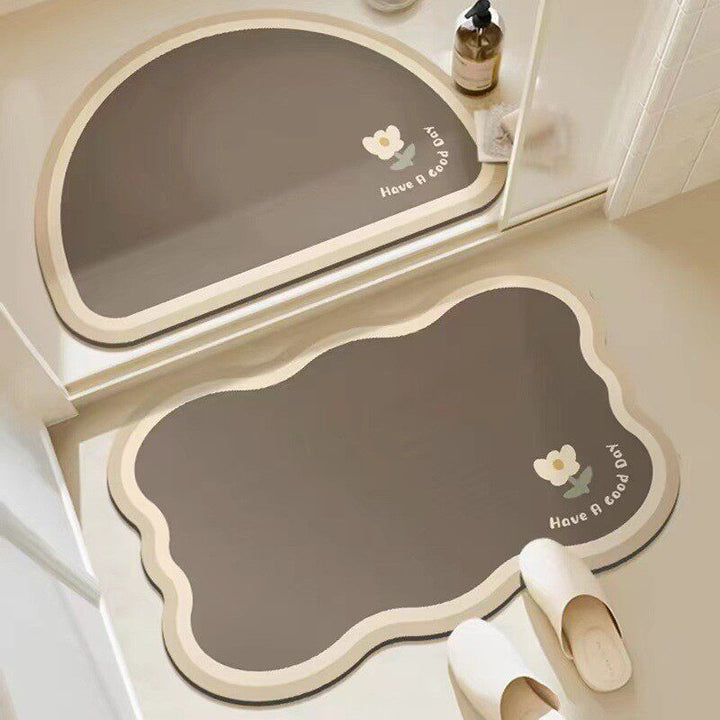 Floral Design Bath Rug for Bathroom Floors