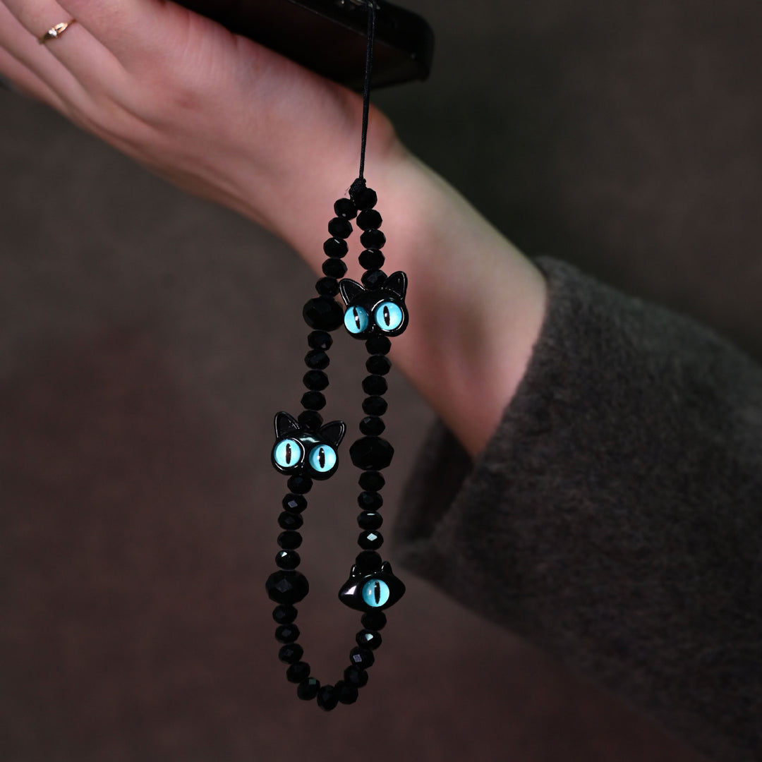Cat-Themed Beaded Eyewear Lanyard Kalsten