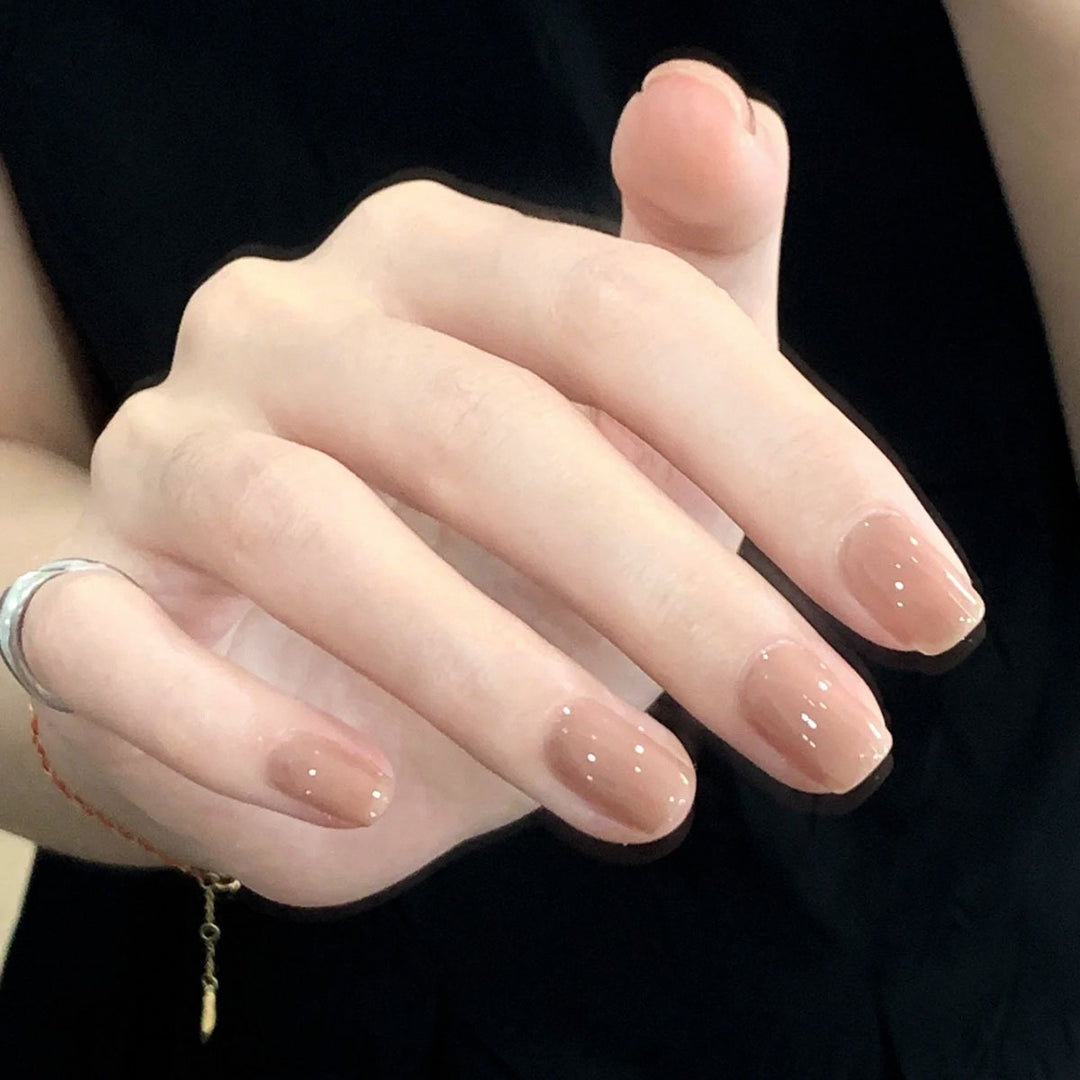 Elegant Glossy Nail Enhancements