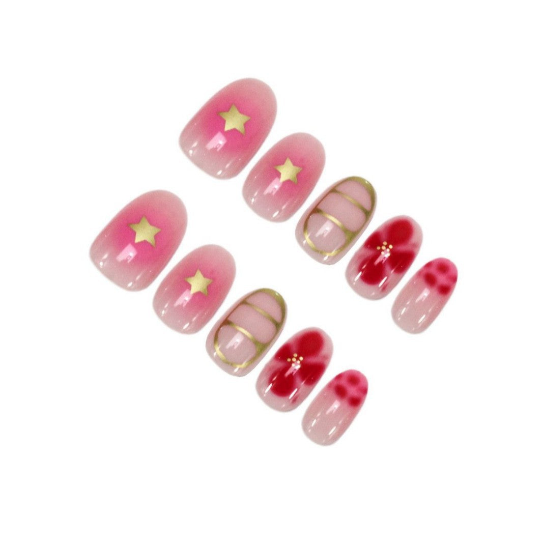 Artifical nails with elegant flower design Kalsten