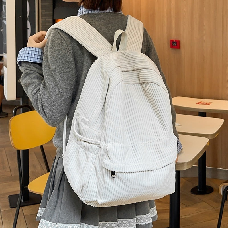 Textured Corduroy Backpack Kalsten