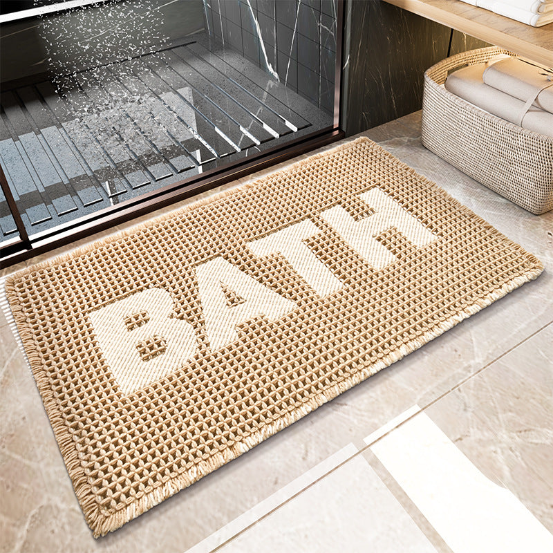 Decorative Bath Rug with Woven Texture Kalsten