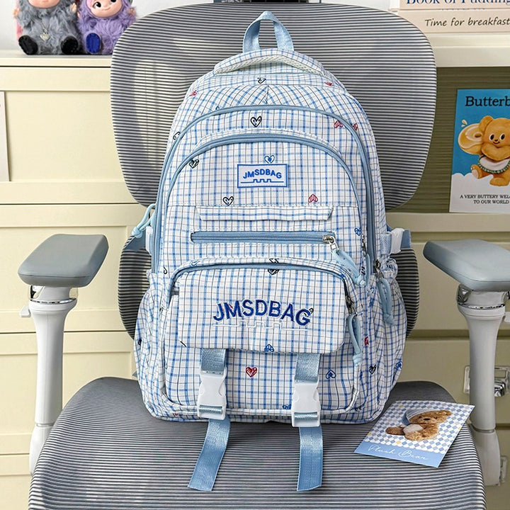 Cute Heart-Embellished Casual Backpack Kalsten