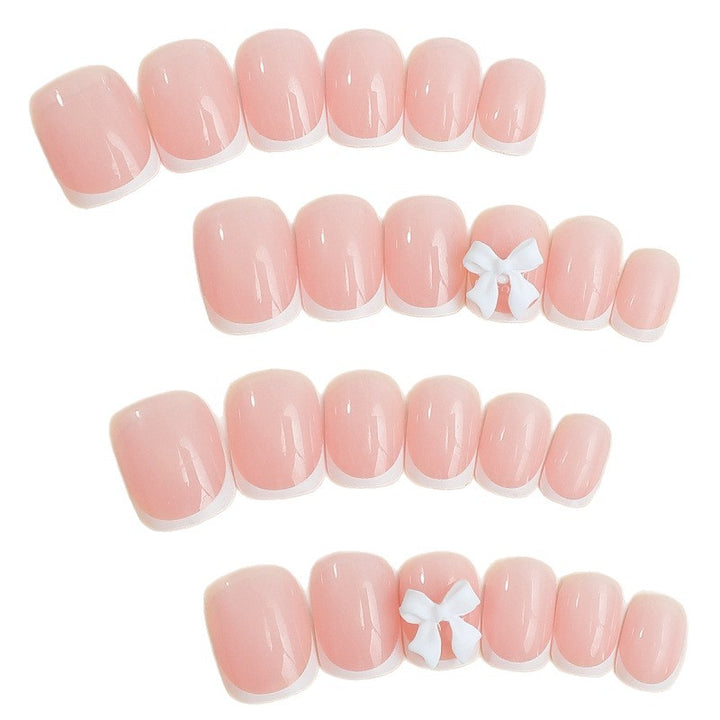 Artistic Long Press-On Nail Set with Abstract Design