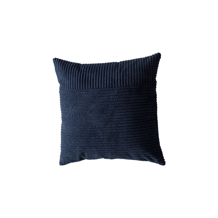 Textured Ribbed Square Decorative Throw Pillow with Removable Cover