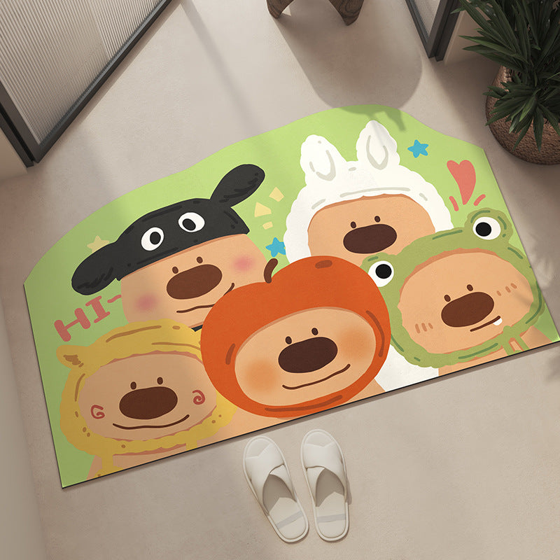 Playful Cartoon Character Shaped Area Rug