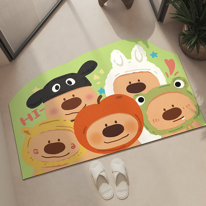 Playful Cartoon Character Shaped Area Rug