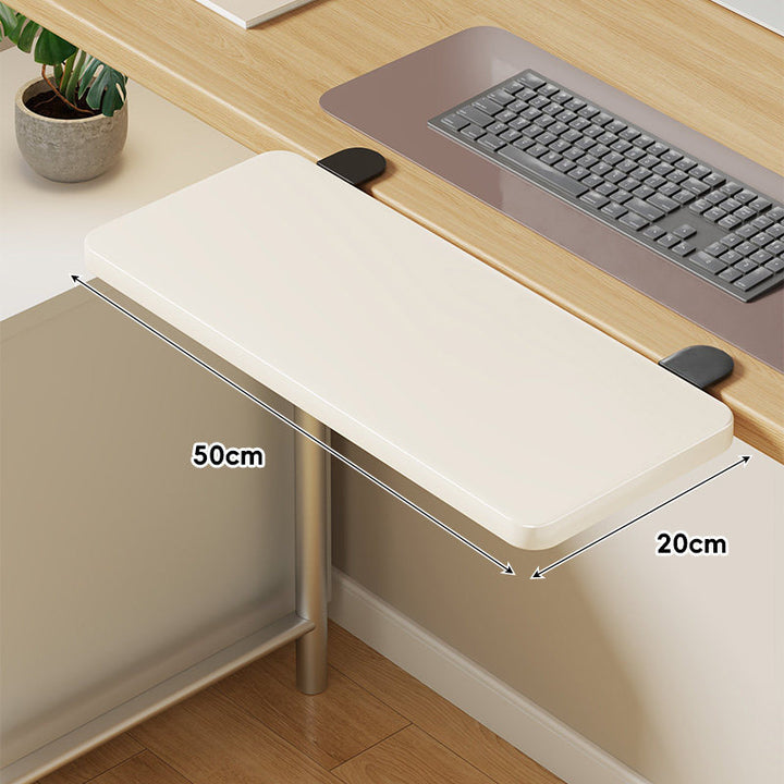 Under-Desk Sliding Keyboard Tray and Desk Extender with Smooth Glide Mount
