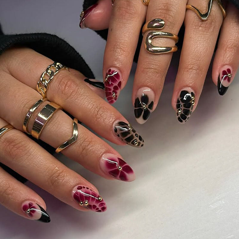 Artistic Stiletto Press-On Nail Art