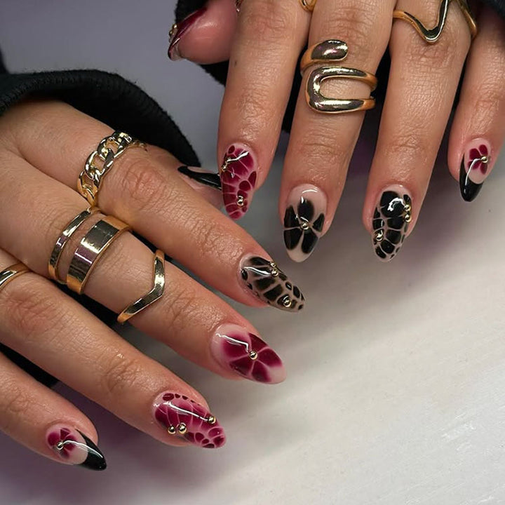 Artistic Stiletto Press-On Nail Art