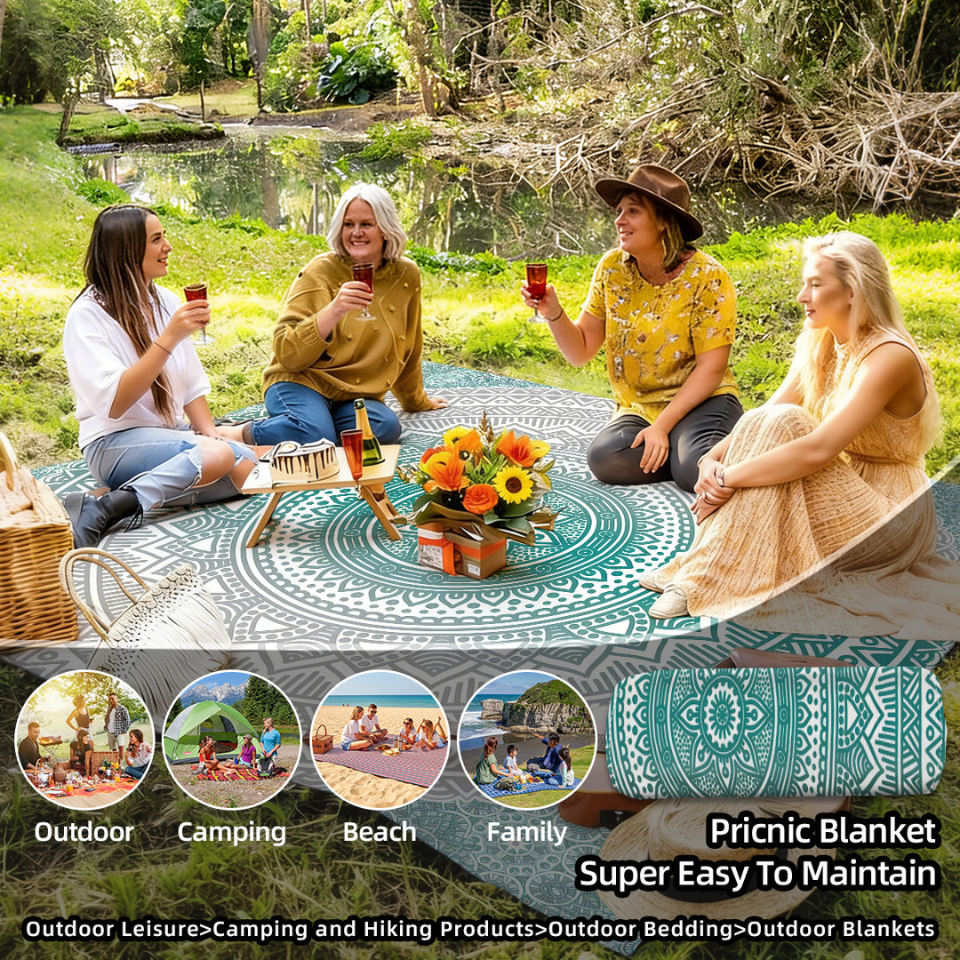 Mandala Design Beach Mat Kalsten